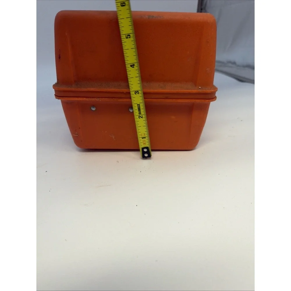 Flambeau Tackle Box PA-102 Orange Two Shelf Fishing USA Vtg